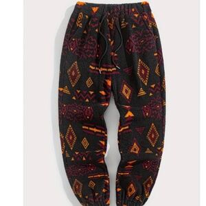 New Aztec plush joggers
